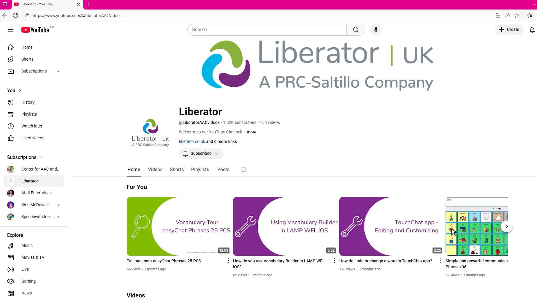 Welcome to our online video library!
